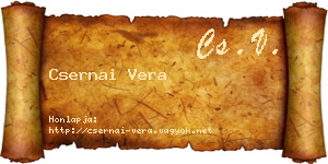 Csernai Vera névjegykártya